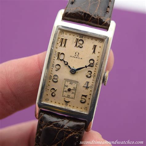 omega rectangular watch vintage|vintage omega chronograph watches.